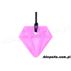 Gryzak logopedyczny naszyjnik w kształcie diamentu - bardzo miękki
