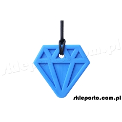 Gryzak logopedyczny naszyjnik w kształcie diamentu - twardy